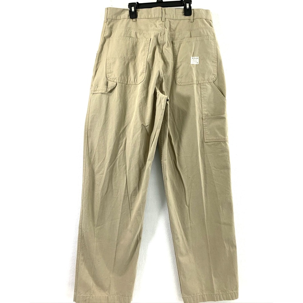 J Riggins‎ Pants Mens 33 M Sportswear Khaki Trousers Tan Cotton Workwear - Picture 2 of 11